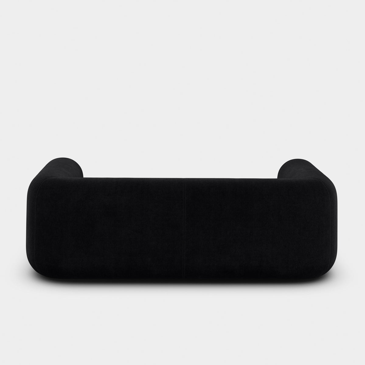 Plump 2.5-Seater Fixed Sofa | Black Kvadrat Gentle Velvet