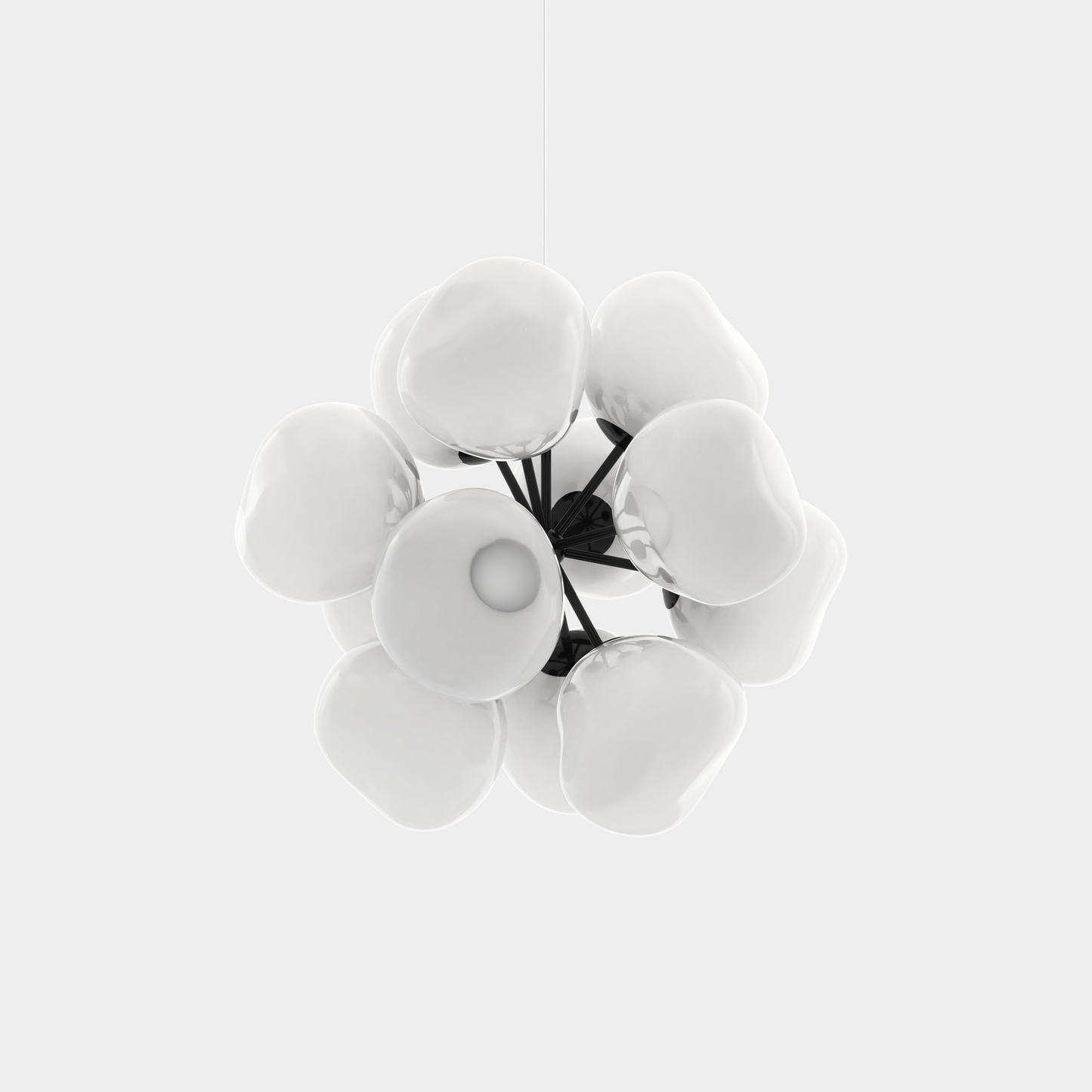 Melt Burst Chandelier Opal LED CB LED / Burst / Black