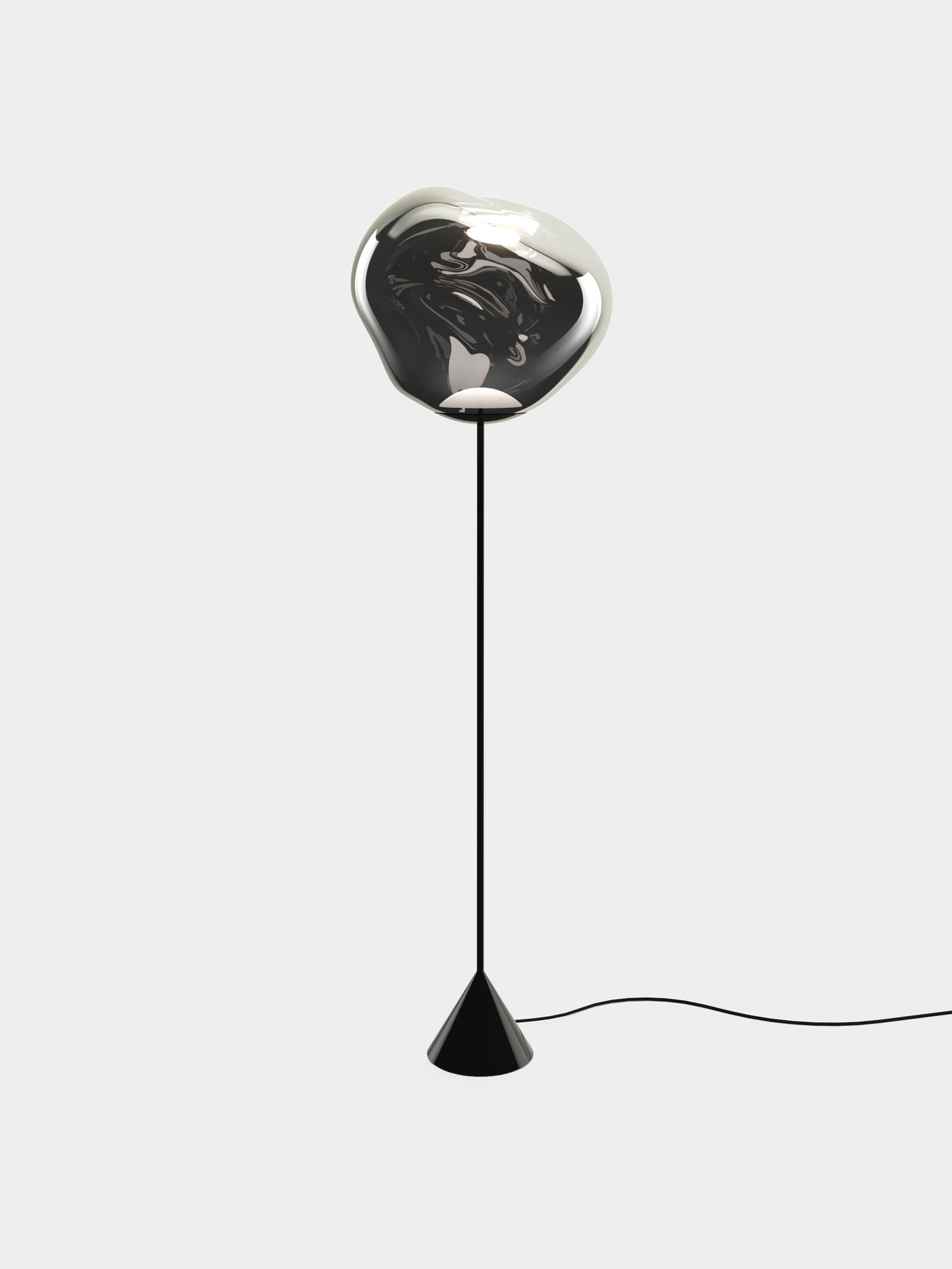 Melt Cone Slim Floor Silver LED UN USA
