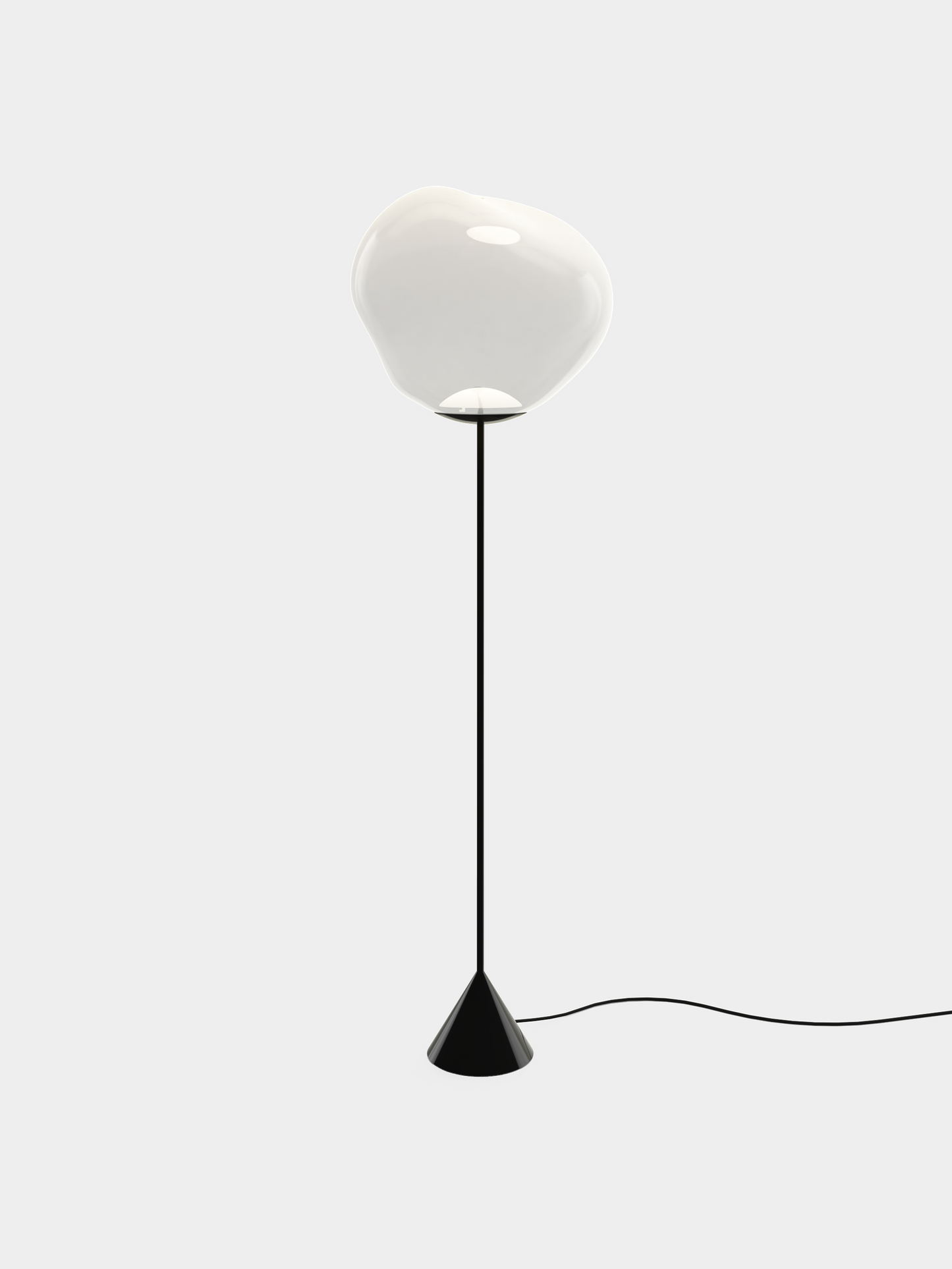 Melt Cone Slim Floor Opal LED UN USA LED / Slim / Black
