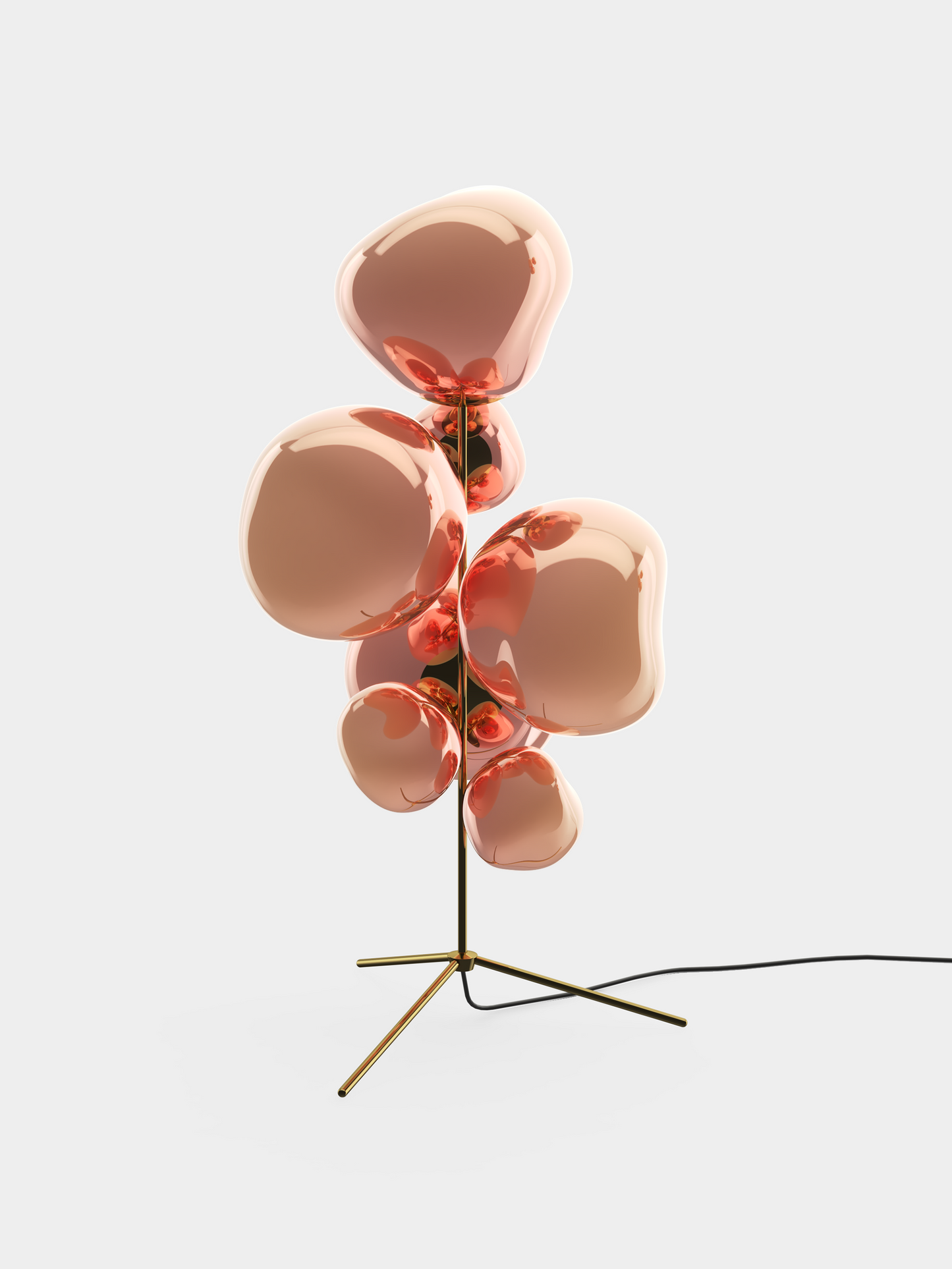 Melt Floor Chandelier Copper LED UN USA LED / Copper