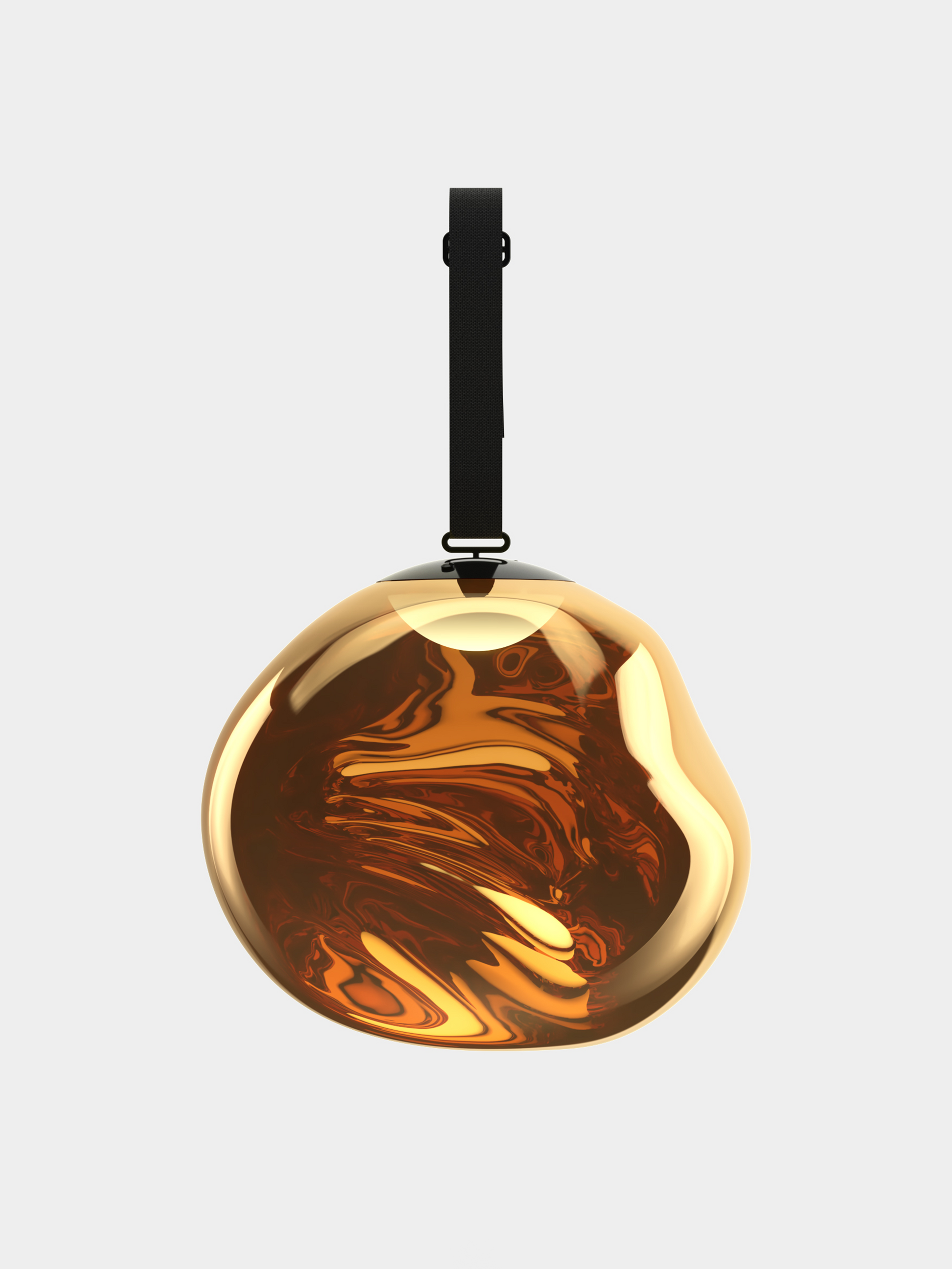 Melt Portable Floor/Hanging Gold Black LED UN USA LED / Large / Gold