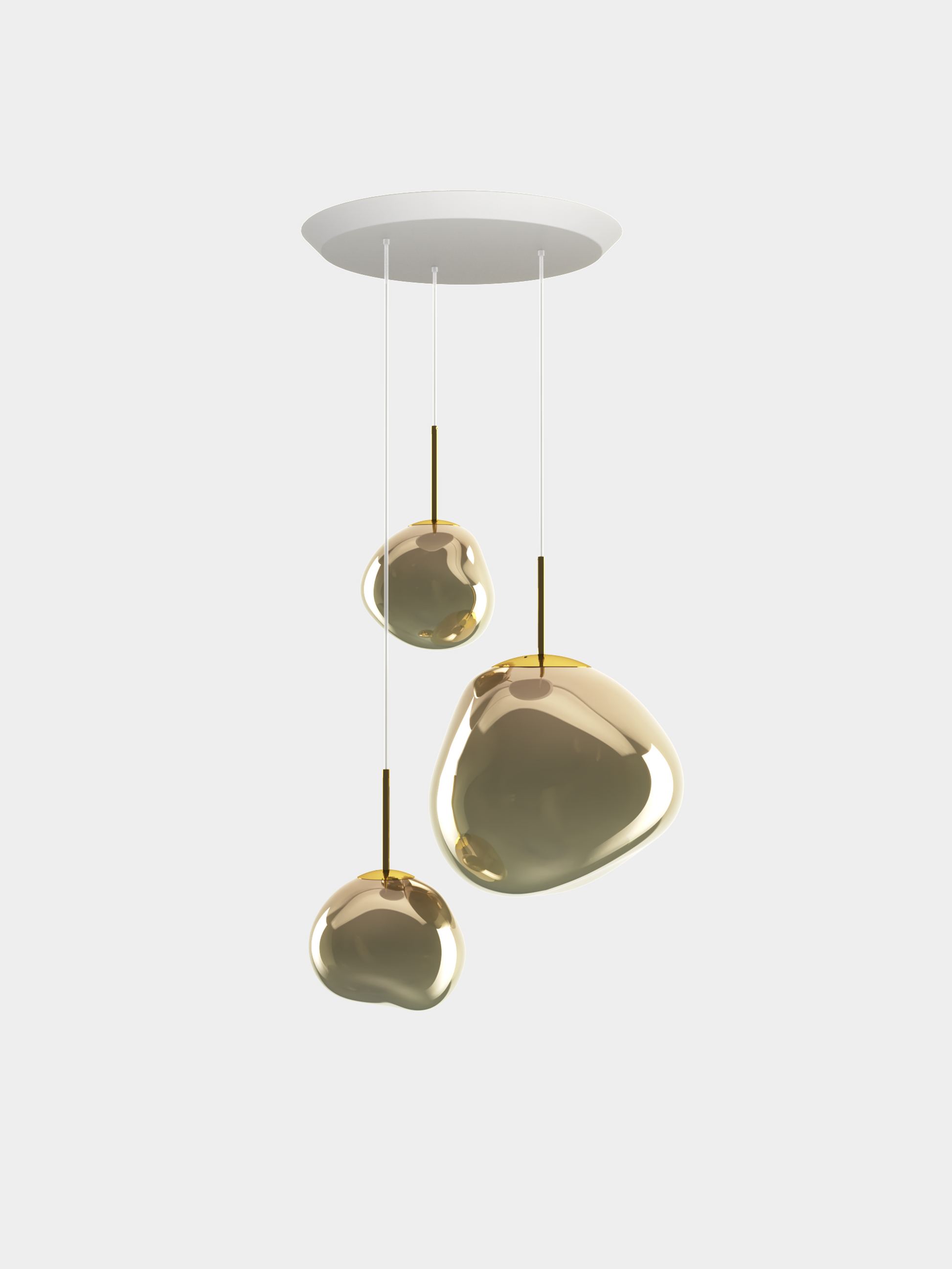 Melt Pendant System Trio Round Bronze EU Bulb / Trio-Round / Bronze