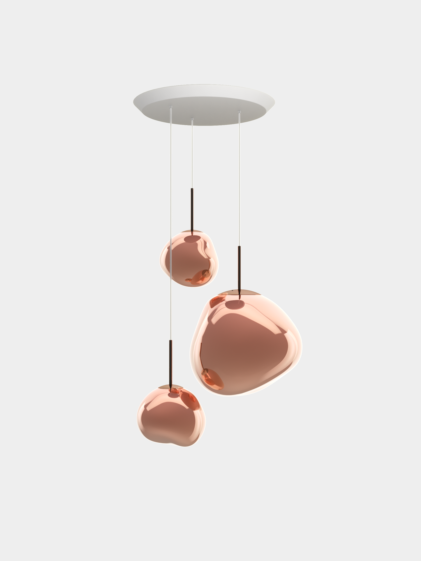 Melt Pendant System Trio Round Copper LED EU LED / Trio-Round / Copper