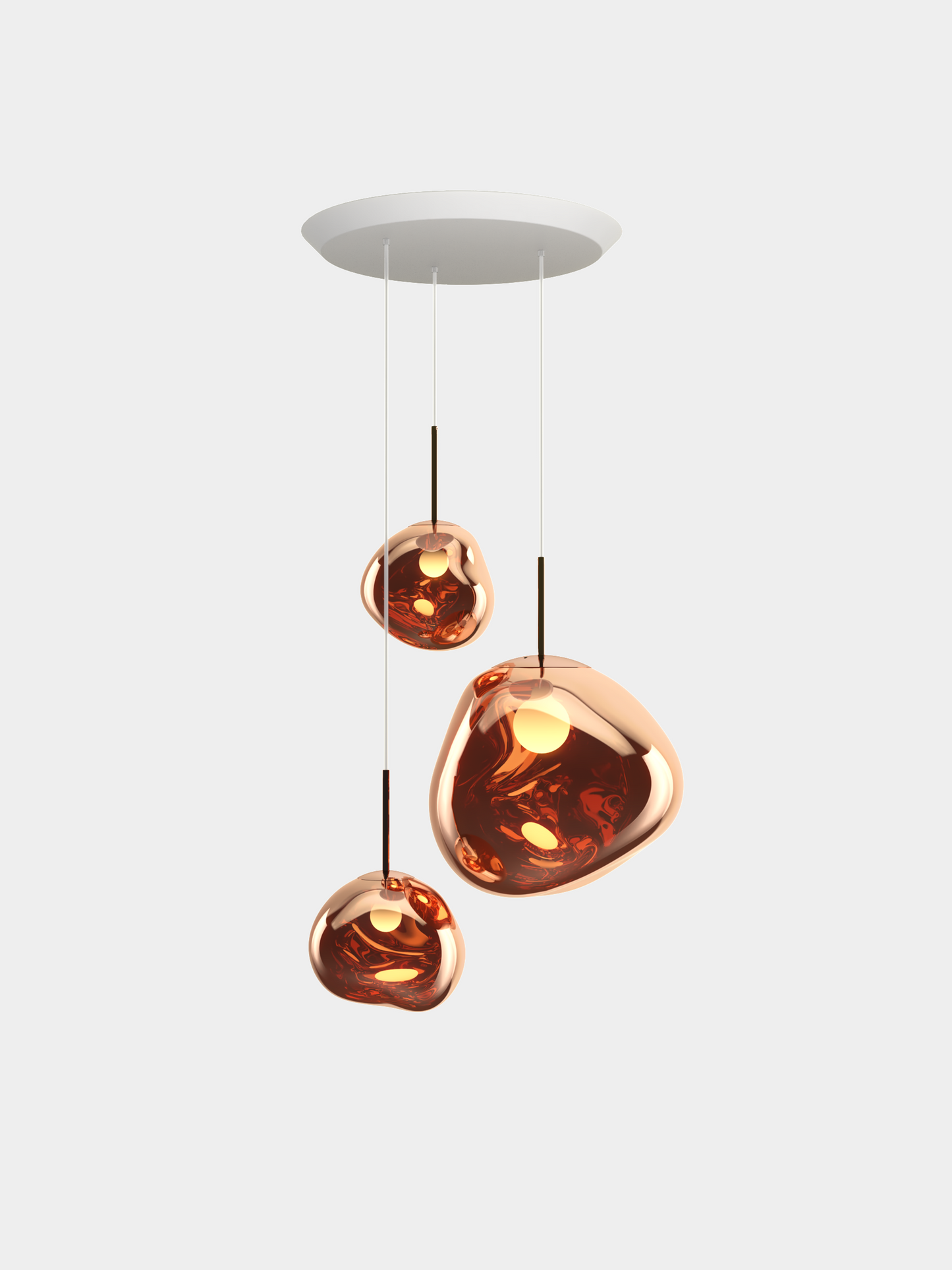 Melt Pendant System Trio Round Copper EU Bulb / Trio-Round / Copper