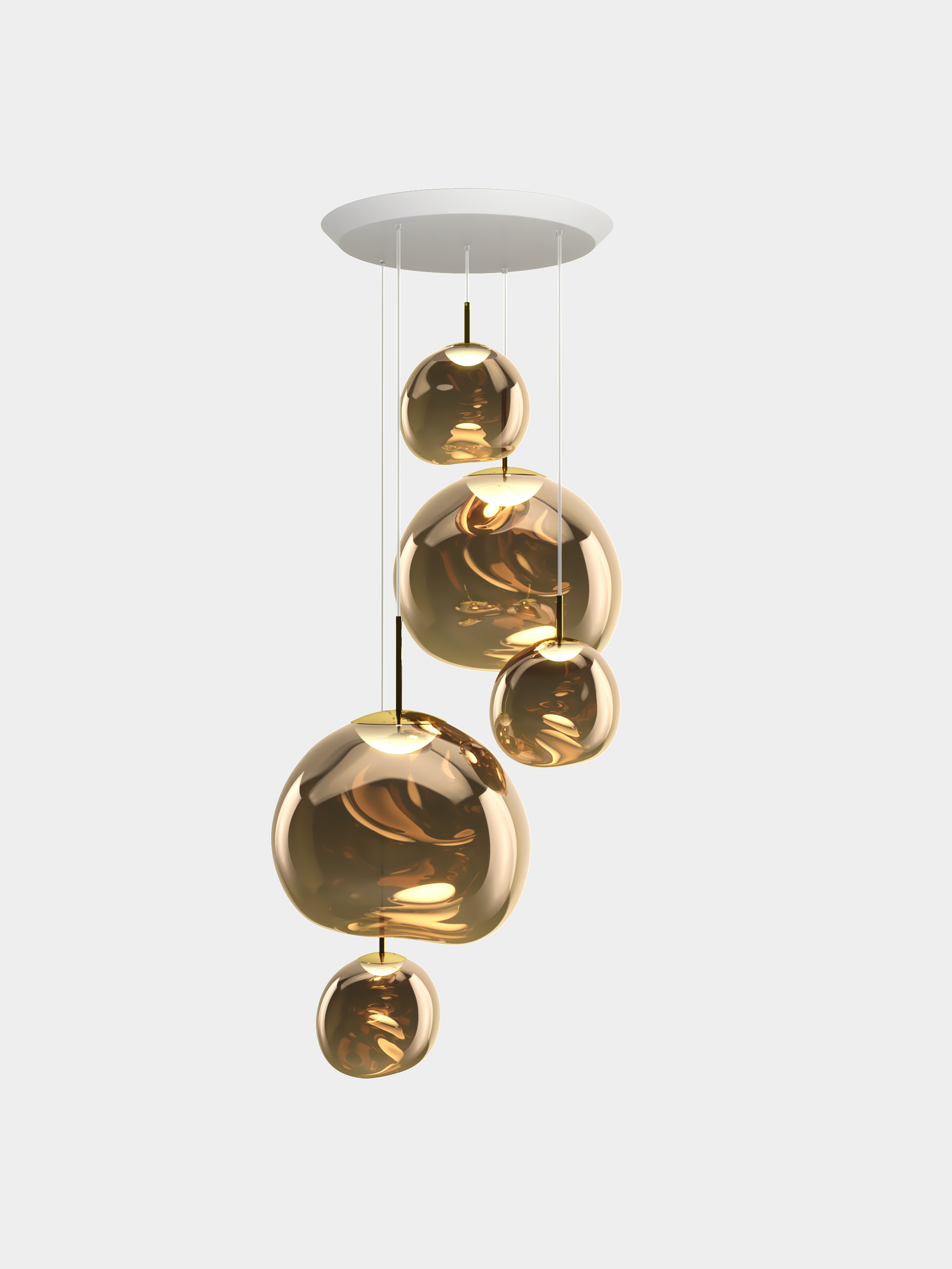 Melt Pendant System Large Round Bronze LED EU LED / Large-Round / Bronze