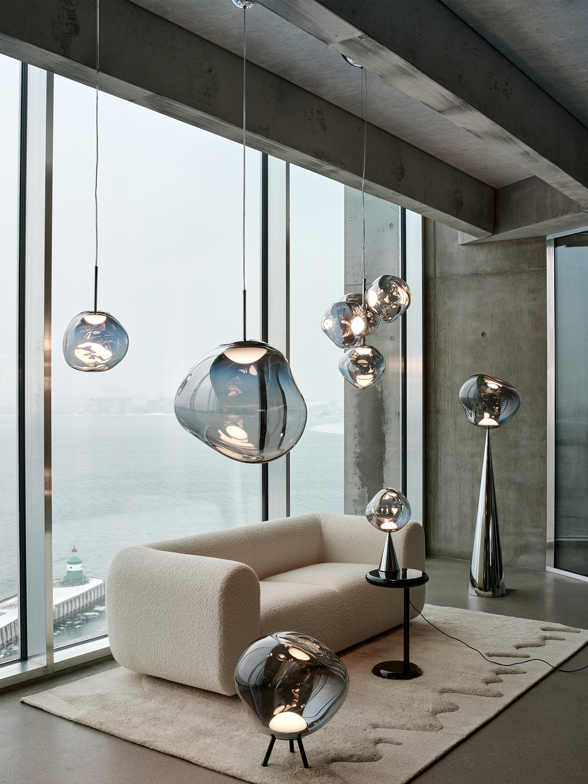 Melt Mini Chandelier | Nickel Polished Polycarbonate (US)