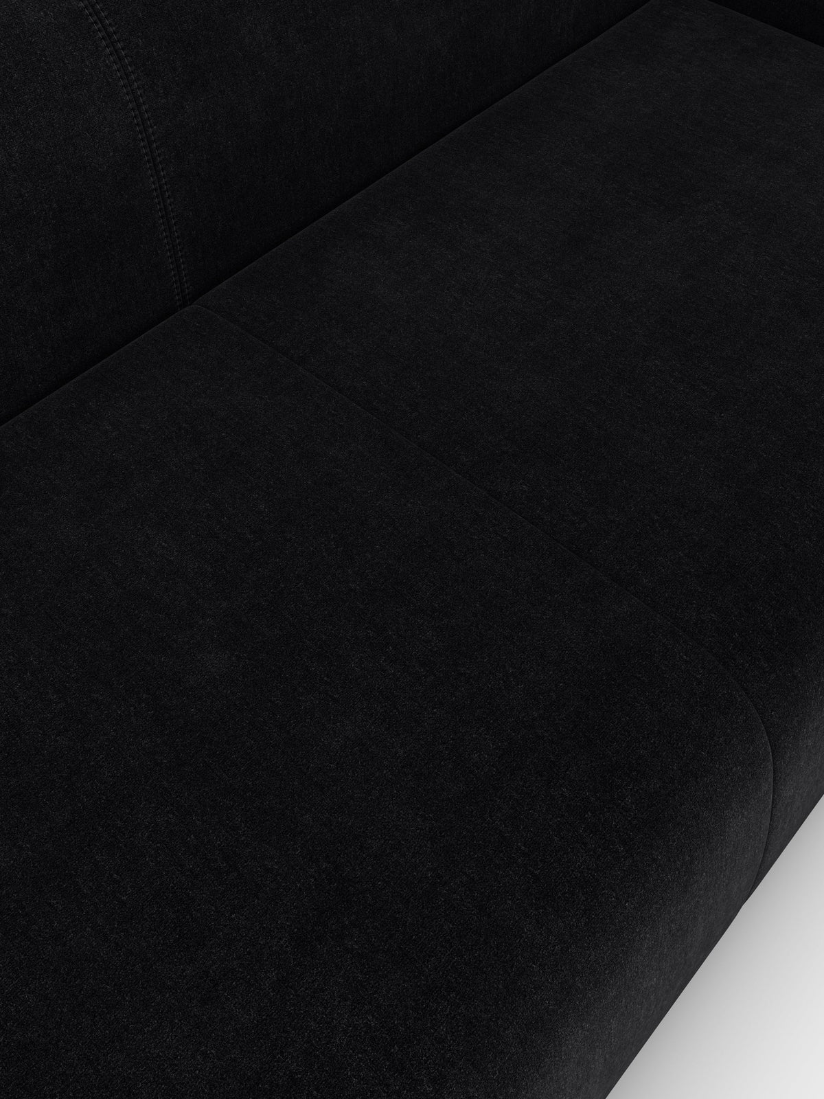 Plump 2.5-Seater Fixed Sofa | Black Kvadrat Gentle Velvet (US)