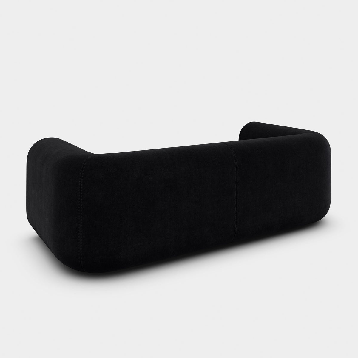 Plump 2.5-Seater Fixed Sofa | Black Kvadrat Gentle Velvet (US)